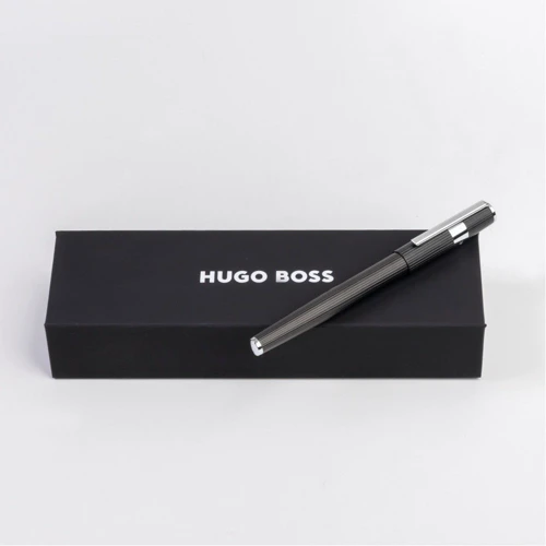 Ручка-роллер Hugo Boss Gear Pinstripe Black/Chrome (HSV2855A) фото 2