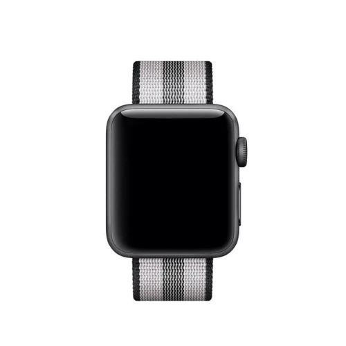 Аксесуар для Watch Apple Woven Nylon Band Black Stripe (MQVG2) for Apple Watch 38/40/41mm: Сумісність Apple Watch 41mm, Apple Watch 40mm, Apple Watch 38mm