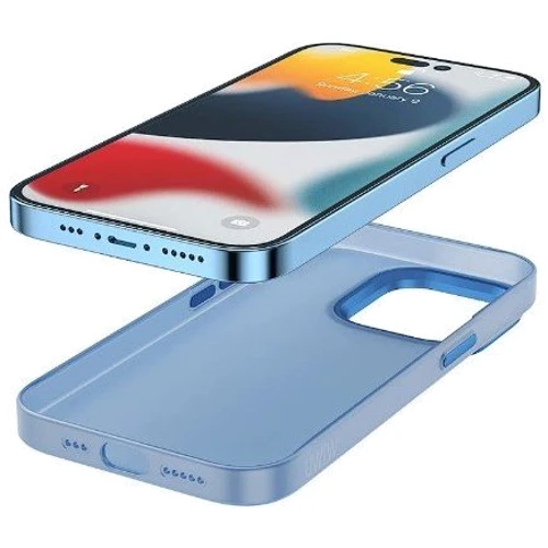 Чохол для iPhone WIWU Ultra Thin Frosted Case Transparent Blue (MCC-103) для iPhone 14 Pro: Матеріали поликарбонат и полиуретан