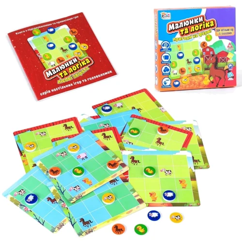 Настільна гра 4FUN Game Club Малюнки та логіка - Пригоди на фермі (UKB-B 0031): Виробник 4FUN Game Club