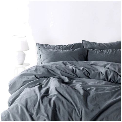Комплект постільної білизни SoundSleep Stonewash Adriatic dark gray темно-сіре, Двохспальний євро (92370777)