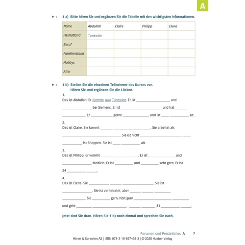 Deutsch üben: Hören und Sprechen A2 mit Audios: ISBN 9783198974933, 978-3-19-897493-3