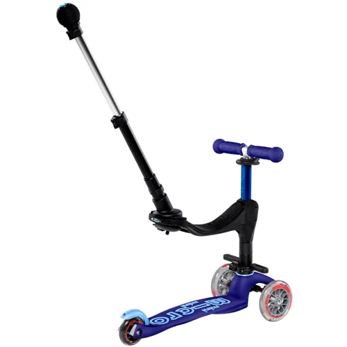 Самокат MICRO Mini 3in1 Deluxe Plus – Синий (до 50 kg, до 20 kg с сидением, 3-х кол.) MMD080: Тип тормоза ножной