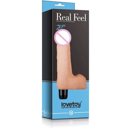 Реалистичный вибратор LoveToy Real Feel Vibrator 14 Flesh 7''