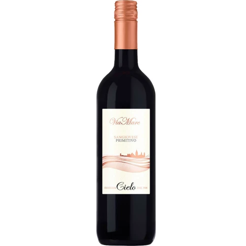 Вино Viamare Sangiovese-Primitivo Puglia червоне 0.75 л (WHS8008900009361)