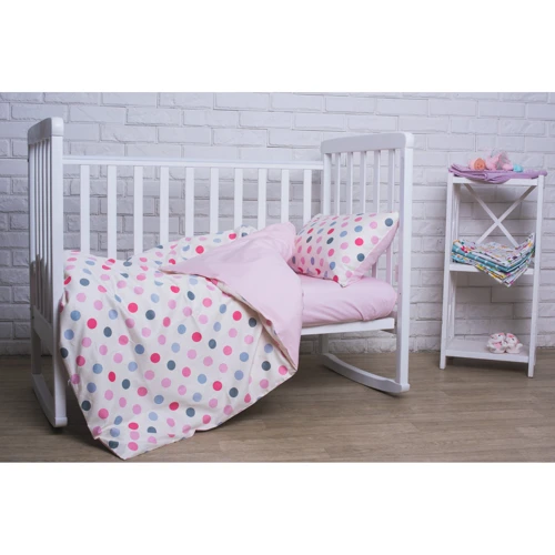 Постельное белье для новорожденных Royal Dream (Розовый горох) 80х190; 90х190