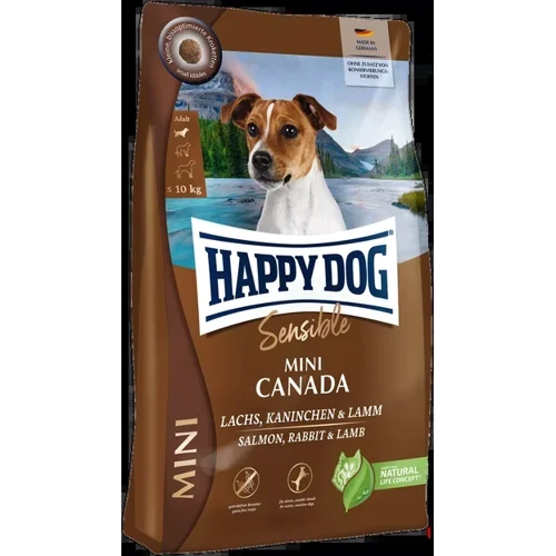 Сухий корм для собак дрібних порід Happy Dog HD Sensible Mini Canada з лососем, кроликом та ягнятим 4 кг (61239)