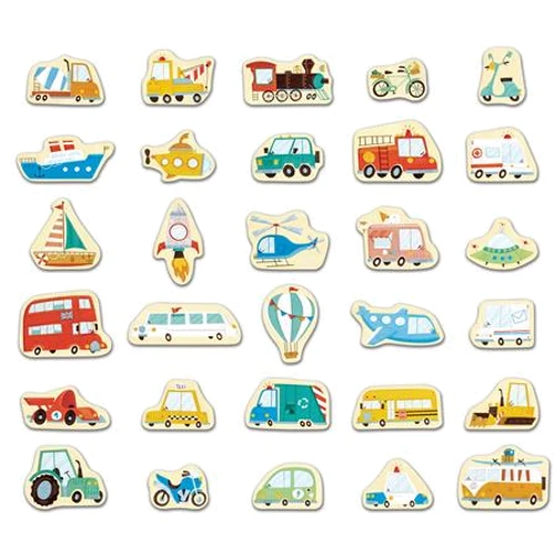 Набір магнітів Hape Транспорт 30 шт (E2008)