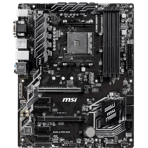 MSI B450-A PRO MAX: Оперативна пам'ять 4xDDR4 4133, до 64 ГБ