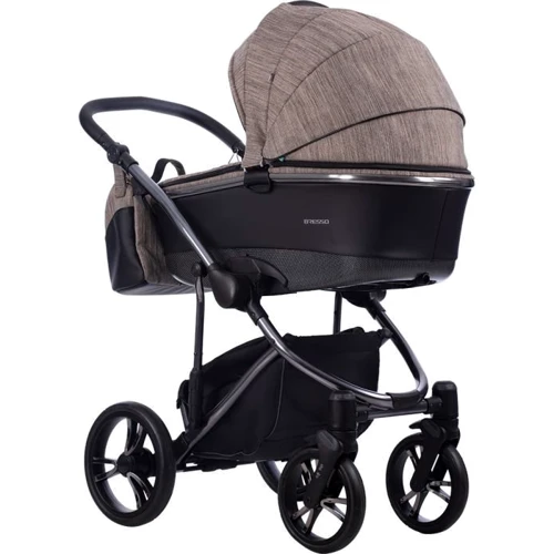 Детская коляска 2 в 1 Bebetto Bresso Premium DARK 01, Эко-кожа + ткань (503.32.19.D01): Количество блоков 2