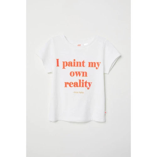 Футболка H&M 6145417 98-104 см молочная
