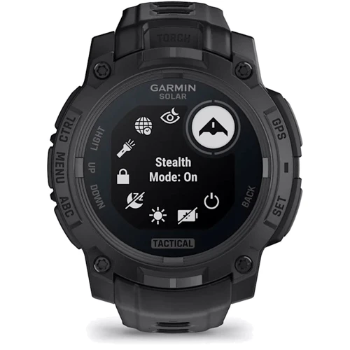 Смарт-часы Garmin Instinct 3 Solar 45mm Tactical Edition Black with Black Band (010-02934-50): Фитнес-функции Подсчет калорий, Секундомер, GPS-модуль, Пульсоксиметр, Альтиметр, Пульсометр, Шагомер