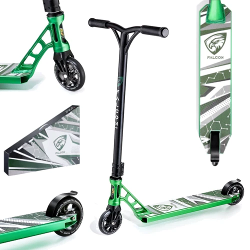 Трюковий самокат Falcon Pro FAL-0001 Black/Green: Конструкція рами цельная