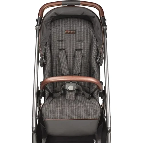 Универсальная коляска 2в1 Peg-Perego Veloce 500 Коричневая с полоской (PACK-VEL2100000003): Материал колес резина