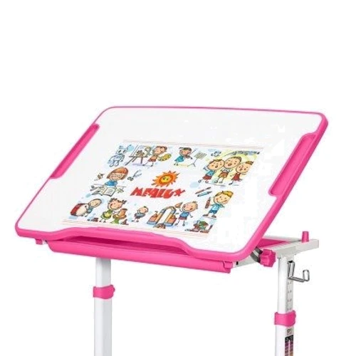 Комплект Evo-kids Ergo стіл та рожевий стілець (Evo-06 Ergo PN): Регулювання висоти стільниці є