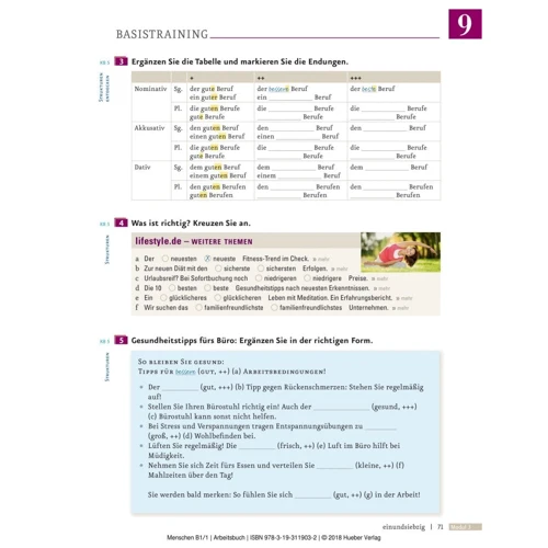 Menschen B1.1: Arbeitsbuch mit Audio-CD: Обложка Мягкая