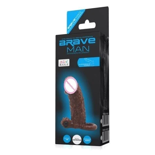 Насадка с вибрацией Brave men BI-016010-1 (телесная)