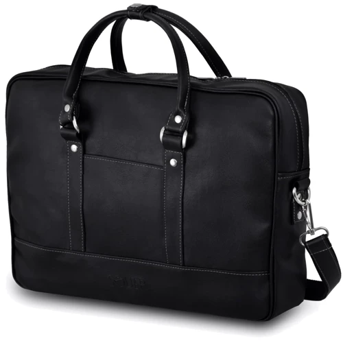 Solier Leather Bag Black (S04Black) for MacBook Pro 15": Материал Экокожа