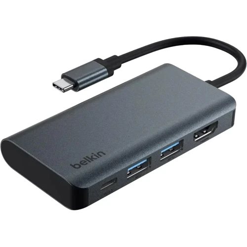 Адаптер Belkin Adapter USB-C to USB-C+HDMI+2xUSB Dark Grey (AVC019ttDG-RL): Интерфейс подключения USB-C