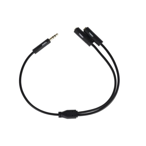 2E Adapter 3.5 мм jack x2, Black 2E-W9697