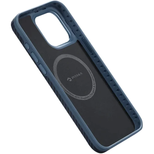 Чехол для iPhone Pitaka MagEZ Case Pro 4 Twill 1500D Black/Blue (KI1508MMP) for iPhone 15: Материалы Арамид