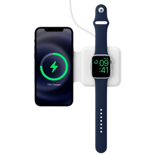 Зарядное устройство Apple Wireless Charger MagSafe Duo Charge for iPhone, AirPods and Apple Watch (MHXF3): Особенности MagSafe, Для Apple Watch, Быстрая зарядка