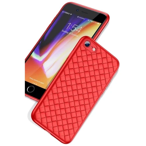 Чехол для iPhone Baseus BV Weaving Case Red (WIAPIPH8N-BV09) for iPhone SE 2020/iPhone 8/iPhone 7: Материалы силикон