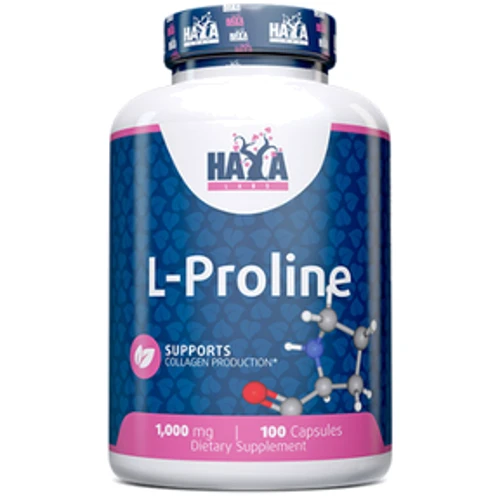 Haya Labs L-Proline 1000 мг L-пролин 100 капсул