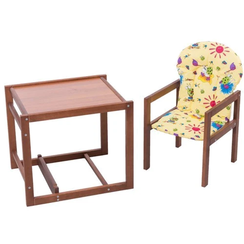 Стульчик- трансформер For Kids Бук-24 темный мдф столешница желтый с рисунком (6771)