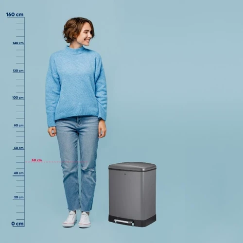 Відро для сміття KELA Davino з педаллю сіре 2х12 л (10949)