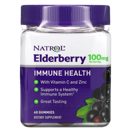Natrol Elderberry (Immune Health) Бузина 60 жевательных конфет