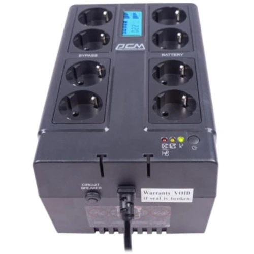 Powercom CUB-850N LCD: Количество Euro-розеток, шт 8