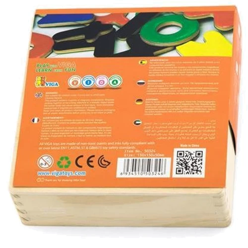 Набір магнітних літер Viga Toys Англійські великі та малі 52 шт (50324)