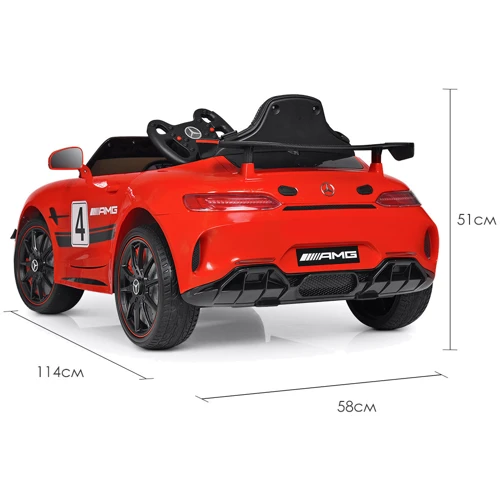 Дитячий електромобіль Bambi Racer Mercedes AMG, червоний (4050EBLR-3): Матеріал корпусу пластик