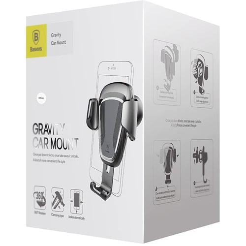 Держатель Baseus Car Holder Gravity Silver (SUYL-0S) фото 6