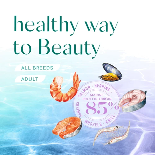 Сухой корм Optimeal Beauty Harmony Успокаивающий эффект для собак всех пород на основе морепродуктов 10 кг (4820215366847): Основные ингредиенты Морепродукты