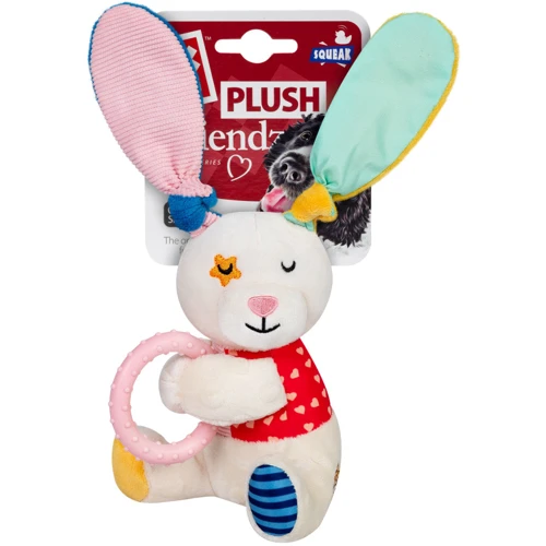 Игрушка для собак GiGwi Plush Зайчик с кольцом и пищалкой текстиль термопластичная резина 16 см (2257): Производитель GiGwi