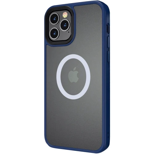 Чохол для iPhone Mobile Case TPU+PC Metal Buttons with MagSafe Blue для iPhone 13 Pro Max: Тип чохла накладка на заднюю часть