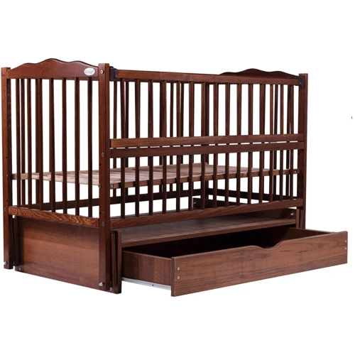 Кровать Babyroom Веселка маятник, ящик, откидной бок DVMYO-3 бук орех (622005)