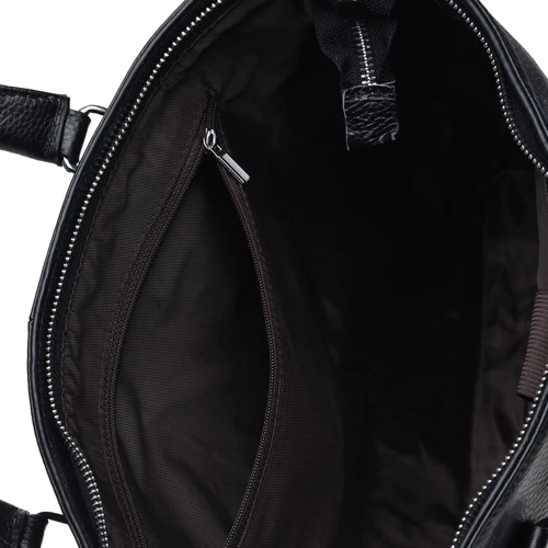 Мужская конференц-сумка Borsa Leather черная (k19152-1-black): Застежка Молния