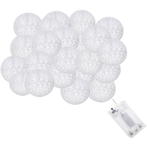 Гирлянда на батарейках Springos Cotton Balls 6 м 30 LED CL0049 Warm White