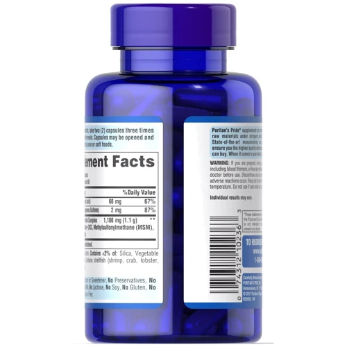 Puritan's Pride Glucosamine Chondroitin Complex Глюкозамин ходроитин 120 капсул: Тип Глюкозамин