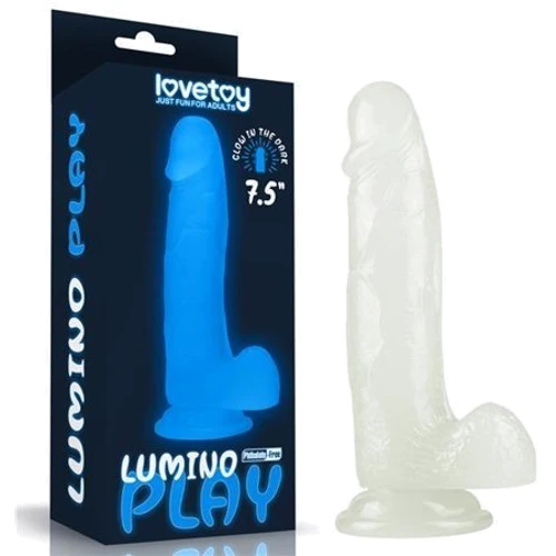 Фаллоимитатор LoveToy Lumino Play 7.5" (светящийся в темноте)