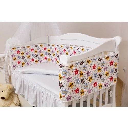 Постельный комплект 8 эл. Twins 3D Funny Stars (бампер мембрана) 4079-S-004, violet, фиолетовый