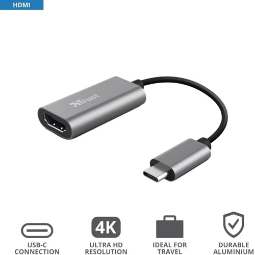 Адаптер Trust Adapter USB-C to HDMI Silver (23774): Інтерфейс підключення USB-C