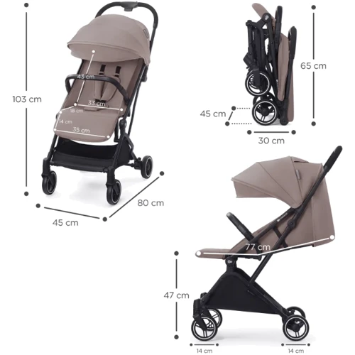 Прогулянковий візочок Kinderkraft Indy 2 Calm Beige (KSINDY00BEG0000): Тип коляски Прогулянкова