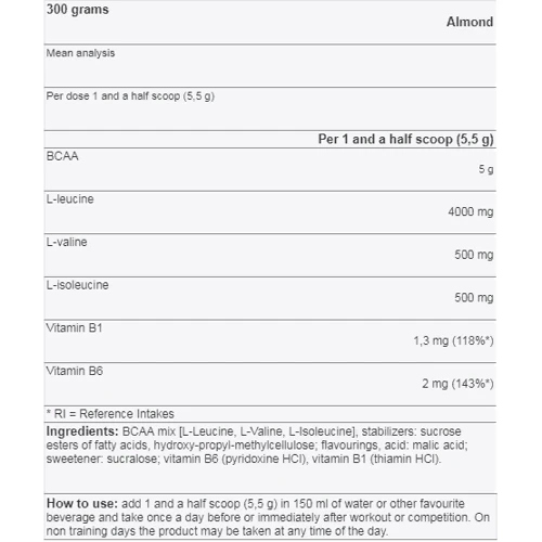 Аминокислота для спорта Yamamoto Nutrition Bcaa Powder 8-1-1 300 g /54 servings/ Unflavoured: Вкус Без вкуса