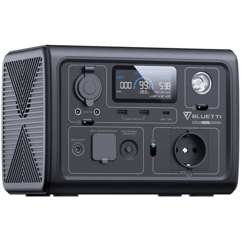 Зарядна станція Bluetti EB3A 268Wh 600W UA: Ємність акумулятора, Вт/год 268