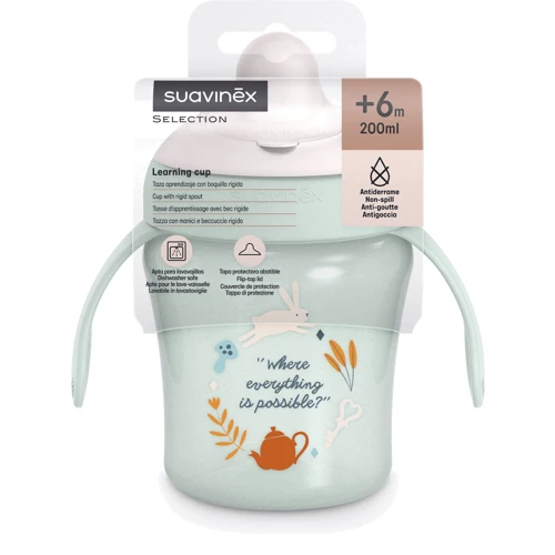 Чашка с носиком Suavinex "Wonderland" 200 мл +6 месяцев светло-зеленая (402789): Производитель Suavinex