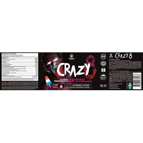 Swedish Supplements Crazy 8 260 g /26 servings/ Blue Ice Rocket: Тип Комплекс до тренування